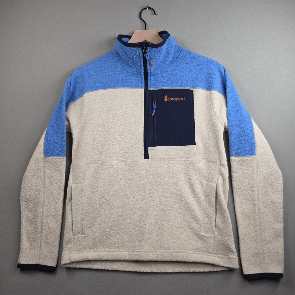 Cotopaxi Abrazo 1/2 Zip Fleece Pullover Womens XS Bone Deep Ocean Jacket Casual - Picture 2 of 13